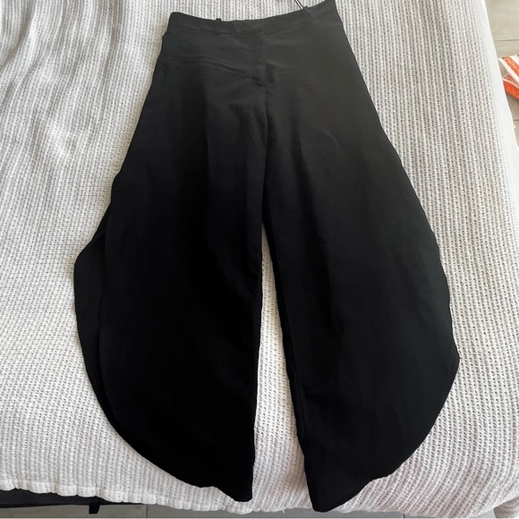 ZARA Wide-Leg Women's Pants Black Small NWT - Picture 3 of 9